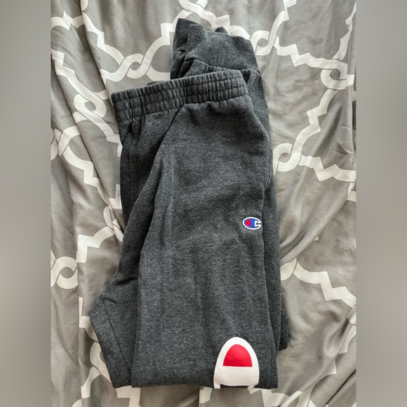 champion womens/unisex gray sweatpants - Picture 1 of 4